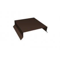 ГРАНД ЛАЙН Парапетная крышка прямая 150мм 0,45 PE-Double с пленкой RAL 8017 шоколад (2,5м) 540380