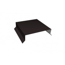 ГРАНД ЛАЙН Парапетная крышка прямая 150мм 0,5 Satin с пленкой RAL 9005 черный (2м) 540453