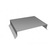 ГРАНД ЛАЙН Парапетная крышка прямая 250мм 0,45 PE с пленкой RAL 9006бело-алюминиевый (3м) 540967