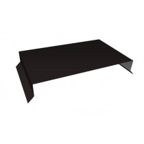 ГРАНД ЛАЙН Парапетная крышка прямая 390мм 0,45 Drap RAL 9005 черный (2м) 541055