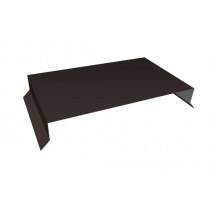 ГРАНД ЛАЙН Парапетная крышка прямая 390мм 0,5 Satin Matt RR 32 темно-коричневый (2м) 541178