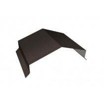 ГРАНД ЛАЙН Парапетная крышка угольная 200мм 0,5 Satin с пленкой RR 32 темно-коричневый (2м) 541913