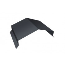 ГРАНД ЛАЙН Парапетная крышка угольная 200мм 0,5 Velur X RAL 7024 мокрый асфальт (3м) 550812