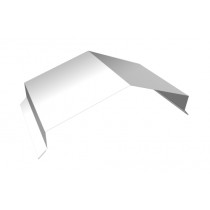 ГРАНД ЛАЙН Парапетная крышка угольная 250мм 0,45 PE с пленкой RAL 9003 сигнальный белый (2,5м) 542172