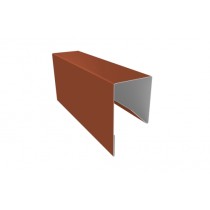 ГРАНД ЛАЙН Планка П-образная заборная 17 0,45 PE с пленкой RAL 8004 терракота (2,5м) 532333