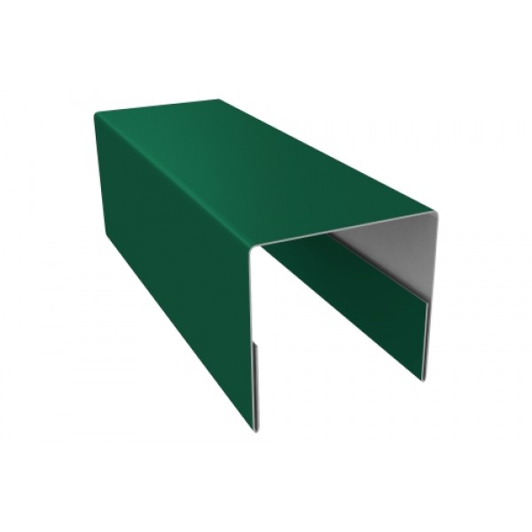 ГРАНД ЛАЙН Планка П-образная заборная 20 0,5 Сатин с пленкой RAL 6005 зеленый мох (2м) 532322