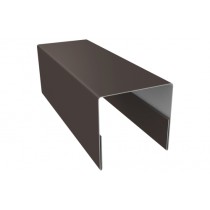 ГРАНД ЛАЙН Планка П-образная заборная 20 0,5 Сатин с пленкой RR 32 темно-коричневый (3м) 532330