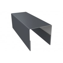 ГРАНД ЛАЙН Планка П-образная заборная 20 0,5 Satin с пленкой RAL 7024 мокрый асфальт (2,5м) 532394