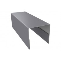 ГРАНД ЛАЙН Планка П-образная заборная 20 0,4 PE с пленкой RAL 7004 сигнальный серый (2м) 532557