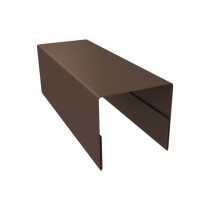 ГРАНД ЛАЙН Планка П-образная заборная 20 0,45 PE-Double с пленкой RAL 8017 шоколад (2,5м) 532625