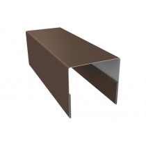 ГРАНД ЛАЙН Планка П-образная заборная 20 0,5 PurPro с пленкой RAL 8017 шоколад (2м) 562842