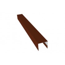 ГРАНД ЛАЙН Планка П-образная заборная 24 0,5 Satin с пленкой RAL 3009 оксидно-красный (2,5м) 532843