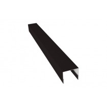 ГРАНД ЛАЙН Планка П-образная заборная 24 0,5 PurPro с пленкой RAL 9005 черный (2м) 563415