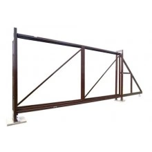 Ворота Grand Line откатные Colority цинк 2,03x4,0 RAL 8017