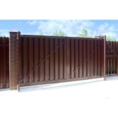 Ворота Grand Line откатные Colority цинк 2,03x4,0 RAL 8017 — 127599 Ворота Grand Line откатные Colority цинк 2,03x4,0 RAL 8017 — 127599