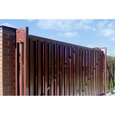 Ворота Grand Line откатные Colority цинк 2,03x4,0 RAL 8017 — 127599 Ворота Grand Line откатные Colority цинк 2,03x4,0 RAL 8017 — 127599