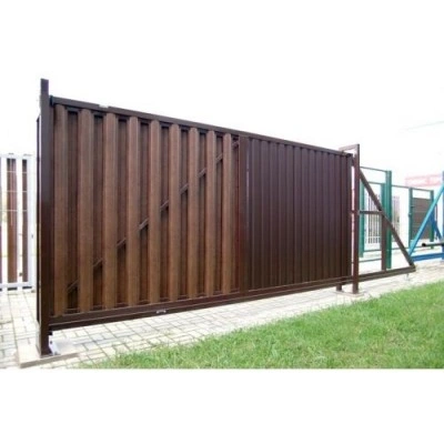 Ворота Grand Line откатные Colority цинк 2,03x4,0 RAL 8017 — 127599 Ворота Grand Line откатные Colority цинк 2,03x4,0 RAL 8017 — 127599