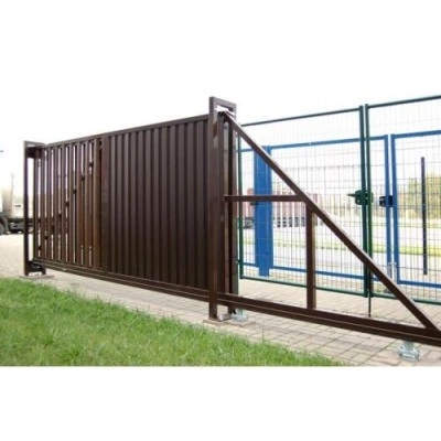 Ворота Grand Line откатные Colority цинк 2,03x4,0 RAL 8017 — 127599 Ворота Grand Line откатные Colority цинк 2,03x4,0 RAL 8017 — 127599