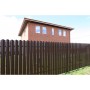ГРАНД ЛАЙН Штакетник Круглый фигурный 0,5 Quarzit RAL 8017 шоколад 201065