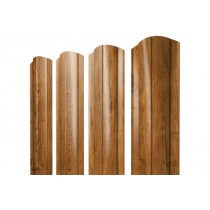 ГРАНД ЛАЙН Штакетник Круглый фигурный 0,45 Print-Double Elite Golden Wood 214162