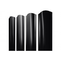 ГРАНД ЛАЙН Штакетник Круглый фигурный 0,45 Drap RAL 9005 черный 218783