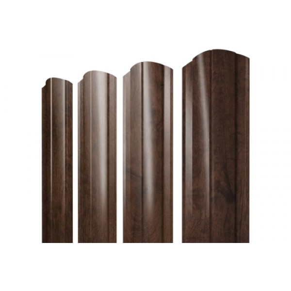 ГРАНД ЛАЙН Штакетник Круглый фигурный 0,45 Print-Double Premium Antique Wood 290453