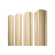 ГРАНД ЛАЙН Штакетник Круглый фигурный 0,4 PE RAL 1014 слоновая кость 390482