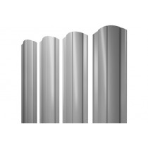 ГРАНД ЛАЙН Штакетник Круглый фигурный 0,45 Drap RAL 7004 сигнальный серый 399885