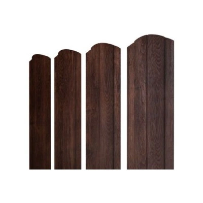 Штакетник Grand Line Круглый фигурный 0,45 Print-Double Premium Cherry Wood Lite Fresh — 542660