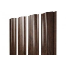 Штакетник Grand Line Круглый с прямым резом 0,45 Print-Double Premium Antique Wood