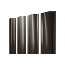 ГРАНД ЛАЙН Штакетник Круглый с прямым резом 0,5 PurLite Matt RR 32 темно-коричневый 399676