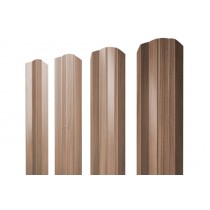 ГРАНД ЛАЙН Штакетник М-образный А фигурный 0,45 Print Elite Honey Wood TwinColor 233844