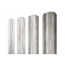 ГРАНД ЛАЙН Штакетник М-образный B фигурный 0,45 Print Elite Snow Wood TwinColor 282696