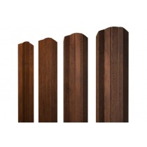 ГРАНД ЛАЙН Штакетник М-образный B фигурный 0,45 Print Premium Golden Wood Fresh TwinColor 537174