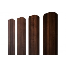 ГРАНД ЛАЙН Штакетник М-образный B фигурный 0,45 Print-Double Premium Cherry Wood Lite Fresh 542651