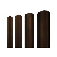 Штакетник Grand Line М-образный А фигурный 0,45 Print Elite Chestnut Wood TwinColor