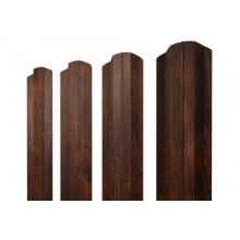 Штакетник Grand Line М-образный B фигурный 0,45 Print Elite Chestnut Wood TwinColor