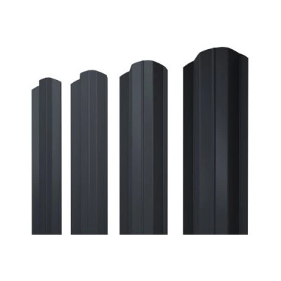 Штакетник М-образный B фигурный Grand Line 0,5 PurPro RAL 7024 мокрый асфальт — 557339 Штакетник М-образный B фигурный Grand Line 0,5 PurPro RAL 7024 мокрый асфальт — 557339