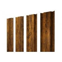 Штакетник Grand Line М-образный В с прямым резом 0,45 Print Premium Golden Wood Fresh