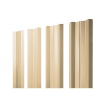 ГРАНД ЛАЙН Штакетник М-образный А с прямым резом 0,4 PE RAL 1014 слоновая кость 272243