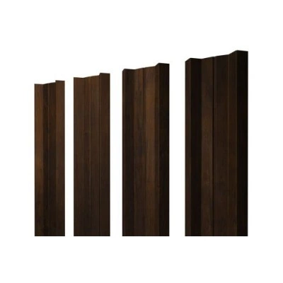 Штакетник Grand Line М-образный В с прямым резом 0,45 Print Elite Chestnut Wood — 425847