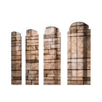 ГРАНД ЛАЙН Штакетник П-образный А фигурный 0,45 Print Elite Sand Stone TwinColor 180746