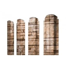 Штакетник Grand Line П-образный А фигурный 0,45 Print Elite Sand Stone TwinColor