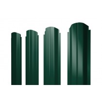 ГРАНД ЛАЙН Штакетник П-образный A фигурный 0,45 Drap RAL 6005 зеленый мох 222853