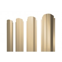 ГРАНД ЛАЙН Штакетник П-образный А фигурный 0,4 PE RAL 1014 слоновая кость 281066