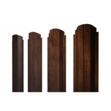 Штакетник Grand Line П-образный А фигурный 0,45 Print Premium Cherry Wood Fresh