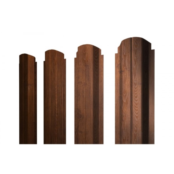 ГРАНД ЛАЙН Штакетник П-образный В фигурный 0,45 Print Premium Golden Wood Fresh TwinColor 537173