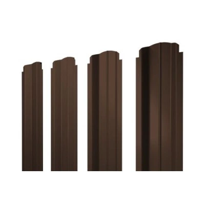 Штакетник П-образный B фигурный Grand Line 0,5 PurPro RAL 8017 шоколад — 557373 Штакетник П-образный B фигурный Grand Line 0,5 PurPro RAL 8017 шоколад — 557373
