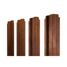 Штакетник Grand Line П-образный В фигурный 0,45 Print Premium Golden Wood Fresh