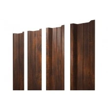 Штакетник Grand Line П-образный A с прямым резом 0,45 Print Elite Chestnut Wood TwinColor
